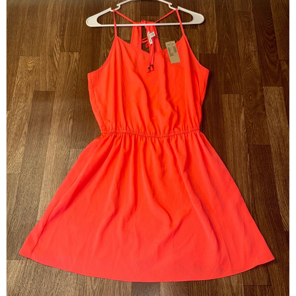 American Eagle Outfitters Neon Coral Racerback Mini Dress NWT Medium 9103-910